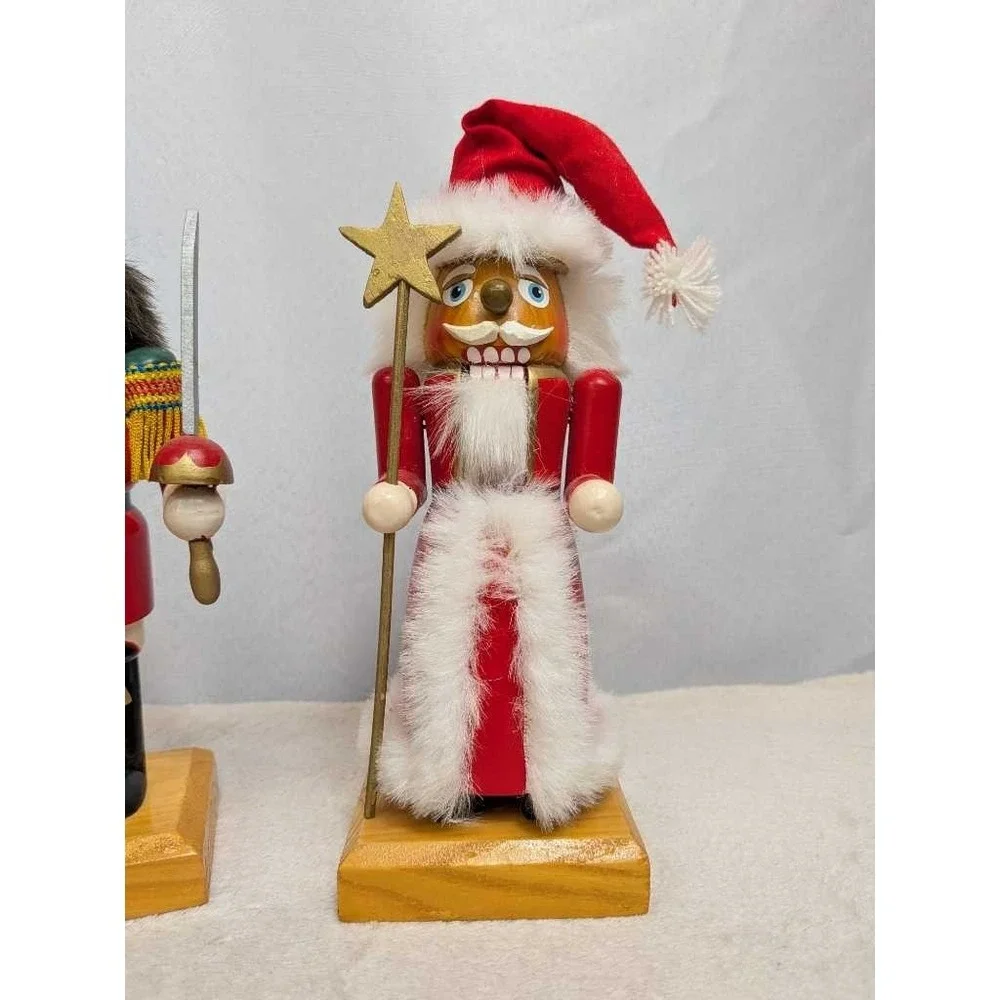 Holiday Time Nutcracker Soldier & Santa Claus Christmas‎ Decor Set